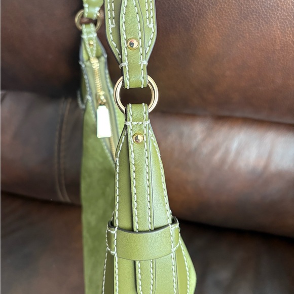 Michael Kors Preston Small Suede Crescent Shoulder Bag - Picture 4 of 5